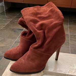 BCBG Rust Suede Heeled Boots